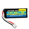 Common Sense RC Lectron Pro 7.4V 300mAh 35C Lipo Battery With UMX Connector -Airplane Toy Store 2S300 35 L