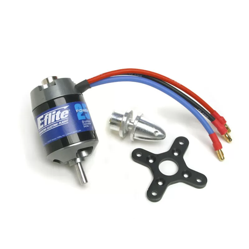 E-flite Power 25 Brushless Outrunner Motor, 870Kv: 3.5mm Bullet 3 E-flite Power 25 Brushless Outrunner Motor, 870Kv: 3.5mm Bullet